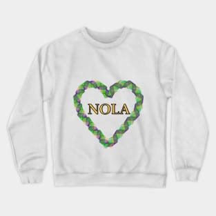 NOLA Heart Wreath - Mardi Gras Crewneck Sweatshirt